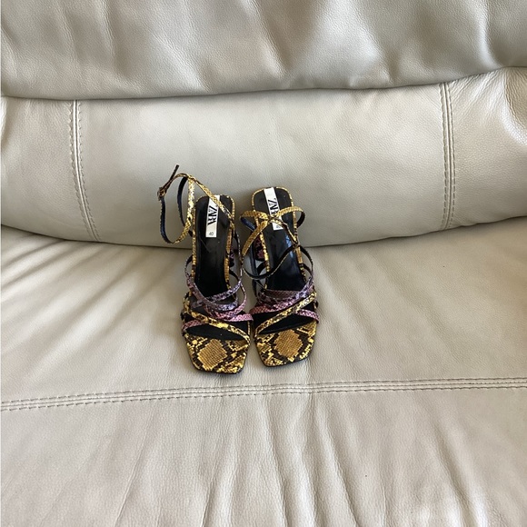 Zara Snake Print Heels - Picture 7 of 7